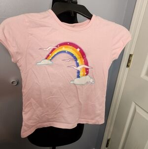 Kids Pink Rainbow Kids T-Shirt Old Navy Size XL Vintage Y2K